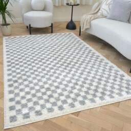 Rackhams Moodi Shaggy Grey Mulberry Rug - 200X290 cm - thumbnail 6