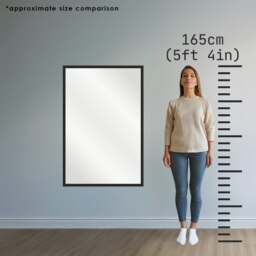 Rackhams Epping Large Metal Industrial Window Mirror 120cm x 80cm - Black - thumbnail 2