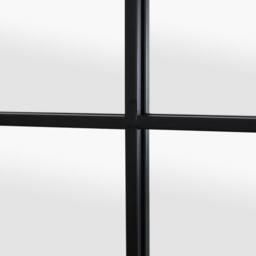 Rackhams Epping Large Metal Industrial Window Mirror 120cm x 80cm - Black - thumbnail 4
