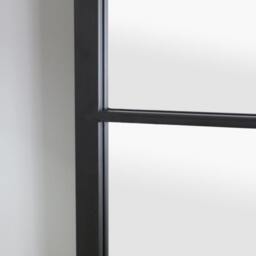 Rackhams Epping Large Metal Industrial Window Mirror 120cm x 80cm - Black - thumbnail 5