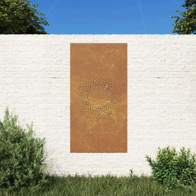 Rackhams Garden Wall Decoration 105x55 cm Corten Steel Sun Design