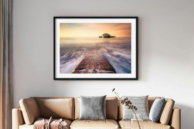 Rackhams West Pier Path - Framed Print 30 x 20 inch - image 1