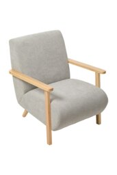 Rackhams Grey Chenille Upholstered Armchair - Grey - thumbnail 5