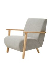 Rackhams Grey Chenille Upholstered Armchair - Grey - thumbnail 3