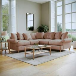 Rackhams Brentwood Large Corner Sofa - Soft Pink - thumbnail 1