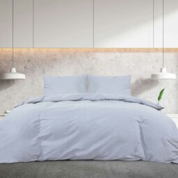 Rackhams Duvet Cover Set Grey 140x200 cm Light-weight Microfiber - thumbnail 3