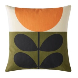 Rackhams Orla Kiely Sunflower Orange Filled Cushion 45x45cm - thumbnail 1