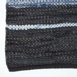Rackhams Texas Leather & Denim Woven Striped Blue Rug - 120 x 170 cm - thumbnail 3