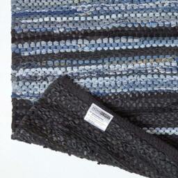 Rackhams Texas Leather & Denim Woven Striped Blue Rug - 120 x 170 cm - thumbnail 5