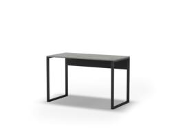 Rackhams Inna Modern Work Table Lotus with Sturdy Metal Legs Particle Board Industrial Desk Width 110cm - Black - thumbnail 6
