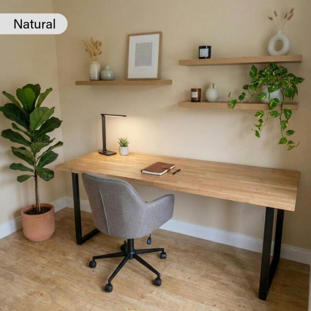 Rackhams Staved Oak Office Desk - 230 - 70 - image 1