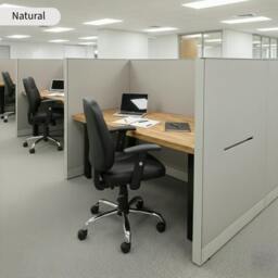 Rackhams Staved Oak Office Desk - 230 - 70 - thumbnail 3