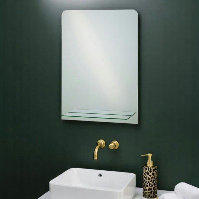 Rackhams Rochester Rectangular Wall Mounted Frameless Bathroom Mirror 70 x 50cm - image 1