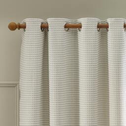 Rackhams Stab Stitch Lined Eyelet Curtains Natural - 46 x 72 Inch - Natural - thumbnail 2