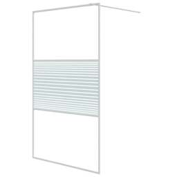 Rackhams Walk-in Shower Wall White 115x195 cm Clear ESG Glass - thumbnail 2