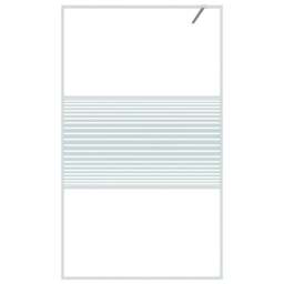Rackhams Walk-in Shower Wall White 115x195 cm Clear ESG Glass - thumbnail 3