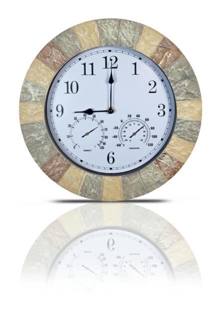 "Rackhams 13.4"" Sandstone Outdoor-In Wall Clock"