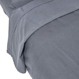Rackhams French Flax Linen Flat Sheet - Dark Grey - Single