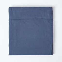 Rackhams French Flax Linen Flat Sheet - Dark Grey - Single - thumbnail 3