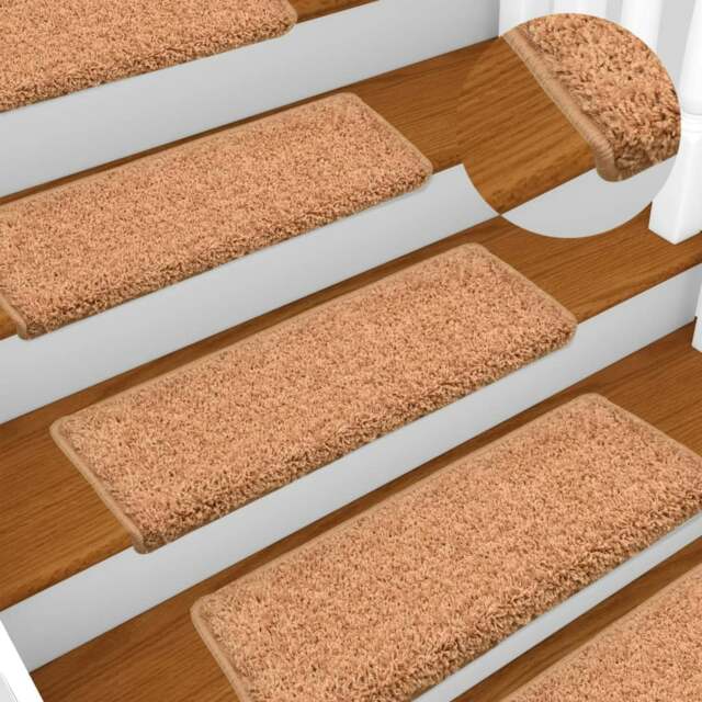 Rackhams Stair Mats 10 pcs 65x21x4 cm Brown