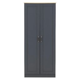 Rackhams Portland 2 Door Double Wardrobe - White and Oak - thumbnail 3