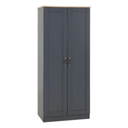 Rackhams Portland 2 Door Double Wardrobe - White and Oak - thumbnail 2