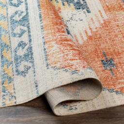 Rackhams Huntington Beach-Vintage Orange Blue Beige In- & Outdoor Rug - 80 x 220 cm - thumbnail 5