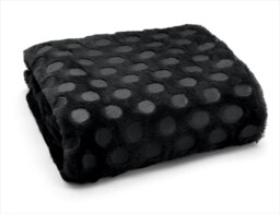 Rackhams Cosmo Circles Faux Fur Throw - 127cm x 152cm - Red - thumbnail 4