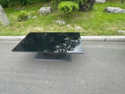 Rackhams Aluminum Adjustable Dining or Coffee Table - Dark Grey - thumbnail 4