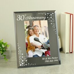 Rackhams Personalised Anniversary 6x4 Diamante Glass Photo Frame - thumbnail 4