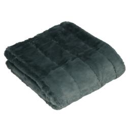 Rackhams Riva Paoletti Empress Throw - Charcoal - 140x200cm - Charcoal - 100% Polyester - thumbnail 1