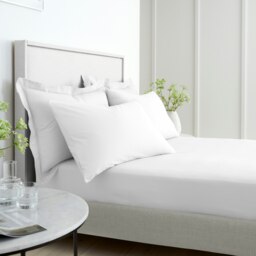 Rackhams 200 Thread Count Cotton Percale Extra Deep Fitted Sheet - White - Double - thumbnail 3