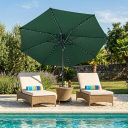 Rackhams LED Tilt Parasol 2.7m – Green - thumbnail 4