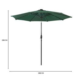 Rackhams LED Tilt Parasol 2.7m – Green - thumbnail 5
