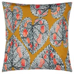 Rackhams Ebon Wilds Mahari Outdoor Cushion Cover - Saffron - 43cm x 43cm - Saffron - 100% Polyester - thumbnail 1