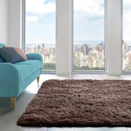 Rackhams Alaska Sponged Shaggy Rug - 60 x 110 - Brown