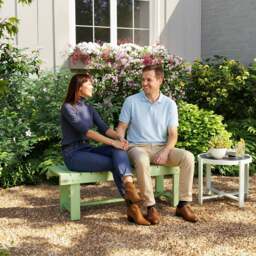 Rackhams 1.1M Outdoor Garden Bench Patio Loveseat Fir Wood 2 Person - Light Green - Fir Wood - 110 x 38 x 35 cm - thumbnail 3