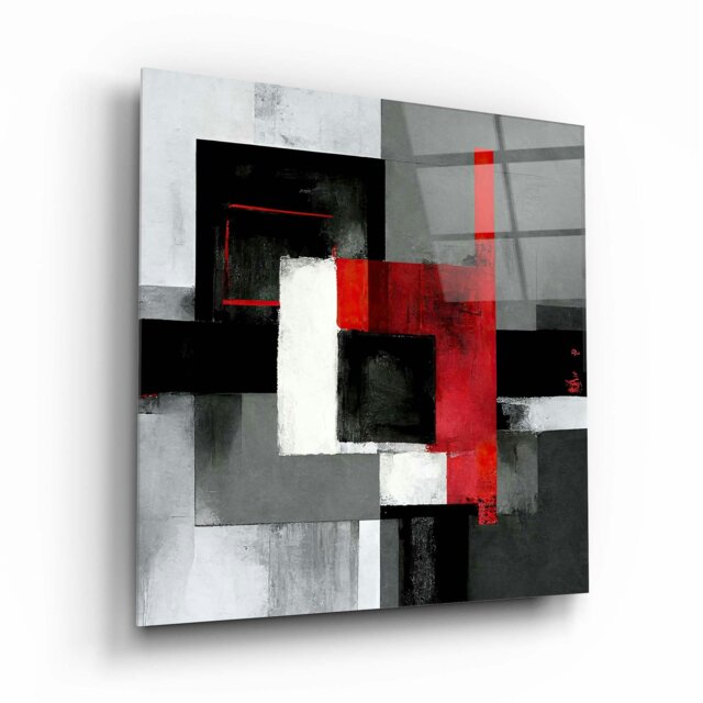 Rackhams Abstract Glass Wall Art 11 - 50x50cm - Tempered Glass (4 mm) - image 1