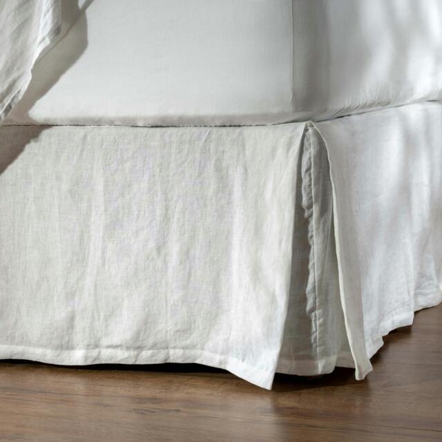 Rackhams White French Linen Bed Valance - Double - image 1