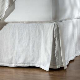Rackhams White French Linen Bed Valance - Double - thumbnail 2