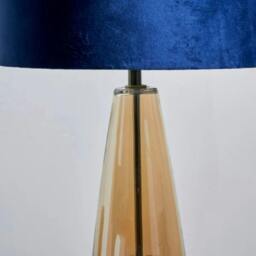 Rackhams Elena Blue Glass Table Lamp - thumbnail 3
