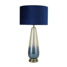 Rackhams Elena Blue Glass Table Lamp - thumbnail 6