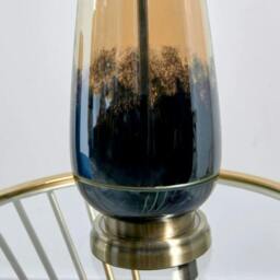 Rackhams Elena Blue Glass Table Lamp - thumbnail 4