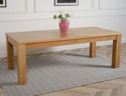 Rackhams Dakota Chunky Oak Dining Table - 222cm - Brown - Matte Laquer - 1
