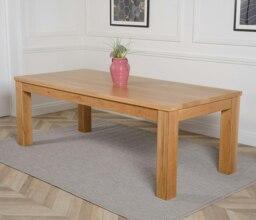 Rackhams Dakota Chunky Oak Dining Table - 222cm - Brown - Matte Laquer - 1 - thumbnail 3