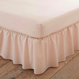 Rackhams Charlotte Thomas Poetry Plain Dye Polycotton Single Platform Valance Sheet Frilled - Aubergine - 90 x 190cm - Lemon - King - thumbnail 3