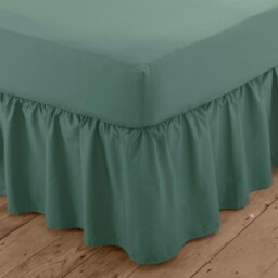Rackhams Charlotte Thomas Poetry Plain Dye Polycotton Single Platform Valance Sheet Frilled - Aubergine - 90 x 190cm - Lemon - King - thumbnail 5