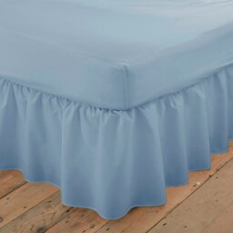 Rackhams Charlotte Thomas Poetry Plain Dye Polycotton Single Platform Valance Sheet Frilled - Aubergine - 90 x 190cm - Lemon - King - thumbnail 4