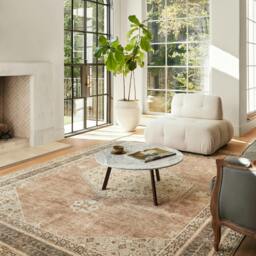 Rackhams Becki Owens Lila-Vintage Grey Brown Blue Traditional Boho Rug - 200 x 275 cm - thumbnail 1