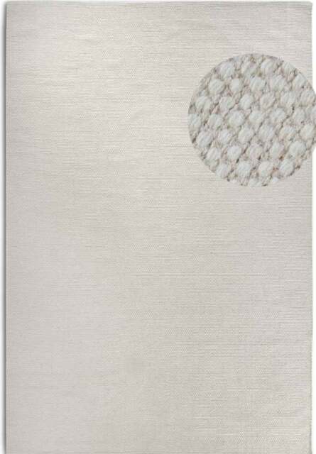 Rackhams Delhi Wool White Rug Pradesh – Handwoven - 80X150 cm - image 1